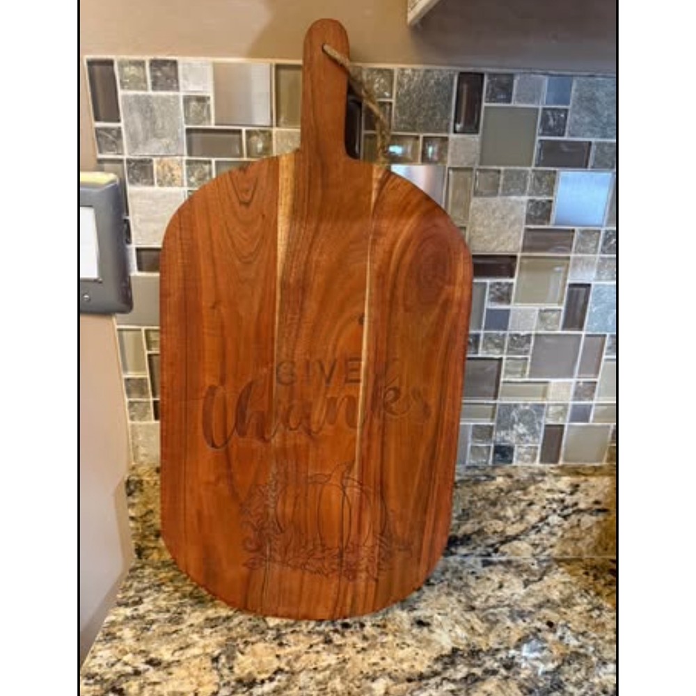 Give Thanks Wooden Charcuterie / Cutting Board 1" Thick